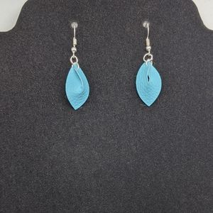 Handmade faux leather earrings
